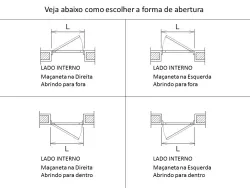 Imagens do produto Porta de Giro Metade Lambris Horizontais e Metade com Vidro Temperado 6mm - 1 folha
